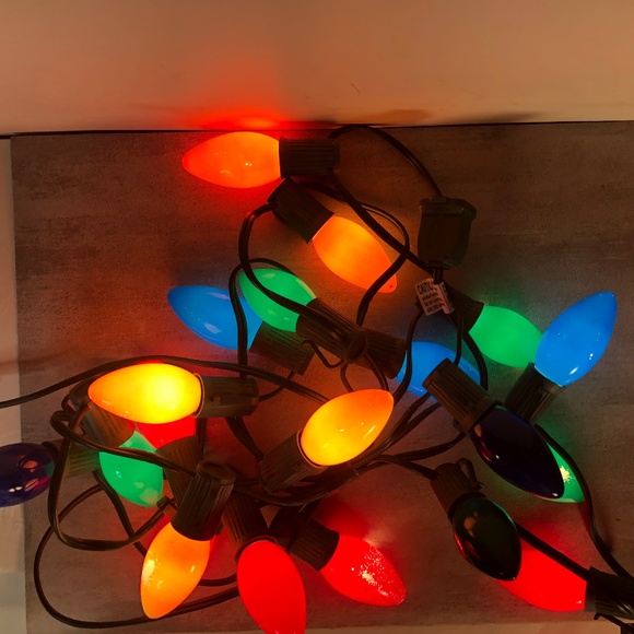 Vintage 20 light Christmas Tree C9 Light Set Green Wire - Picture 1 of 9